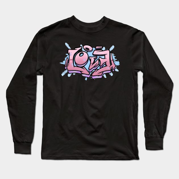 graffiti love Long Sleeve T-Shirt by AwurenSaja